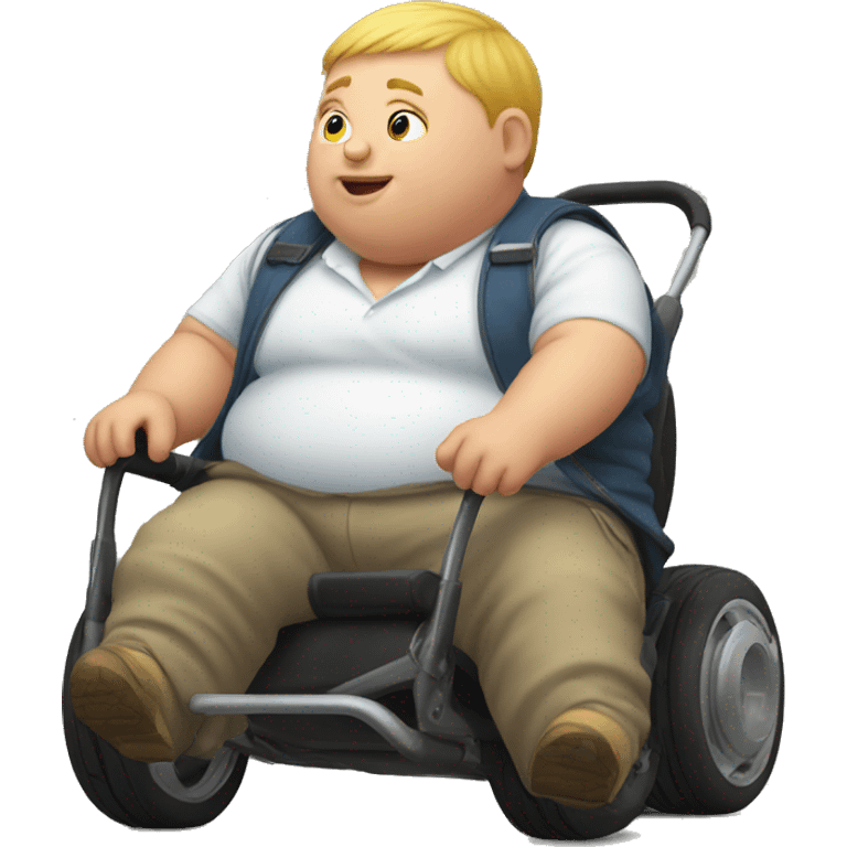 Fat kid wheeling emoji