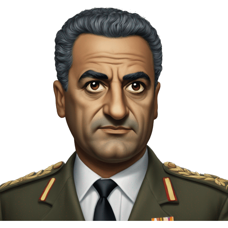 Gamal Abdel Nasser photorealistic serious emoji