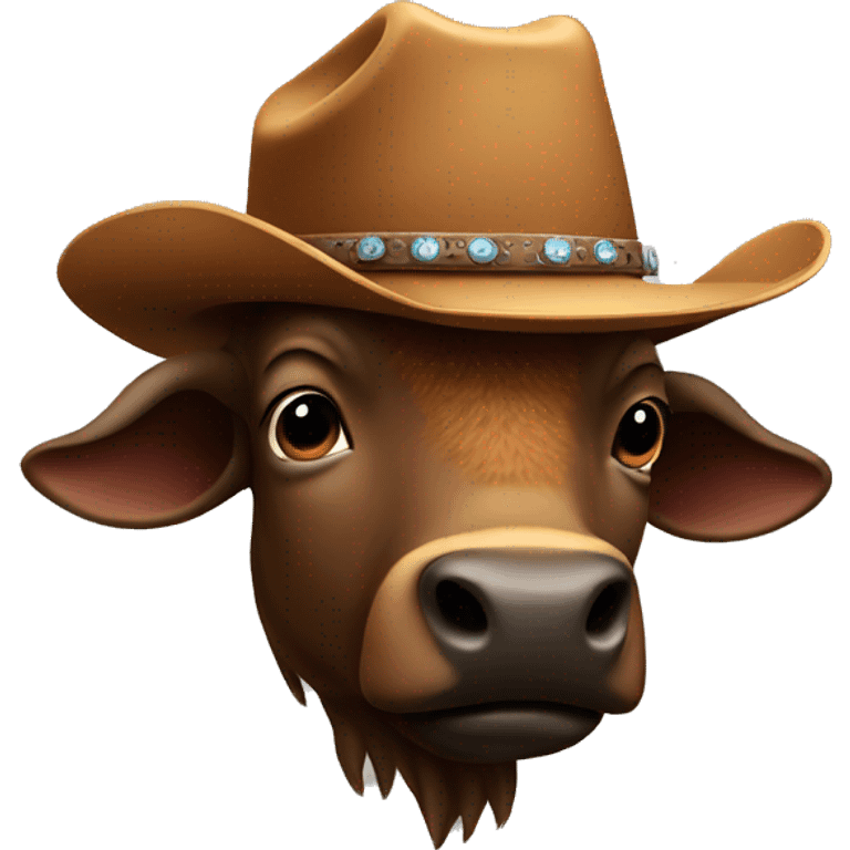 buffalo wearing cowboy hat emoji