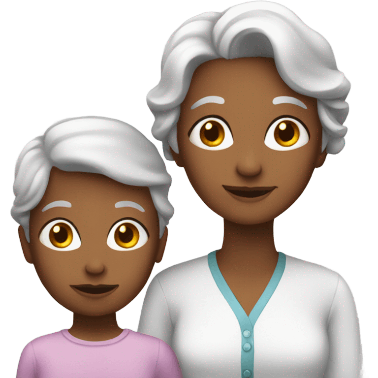 Grandmother with a girl emoji