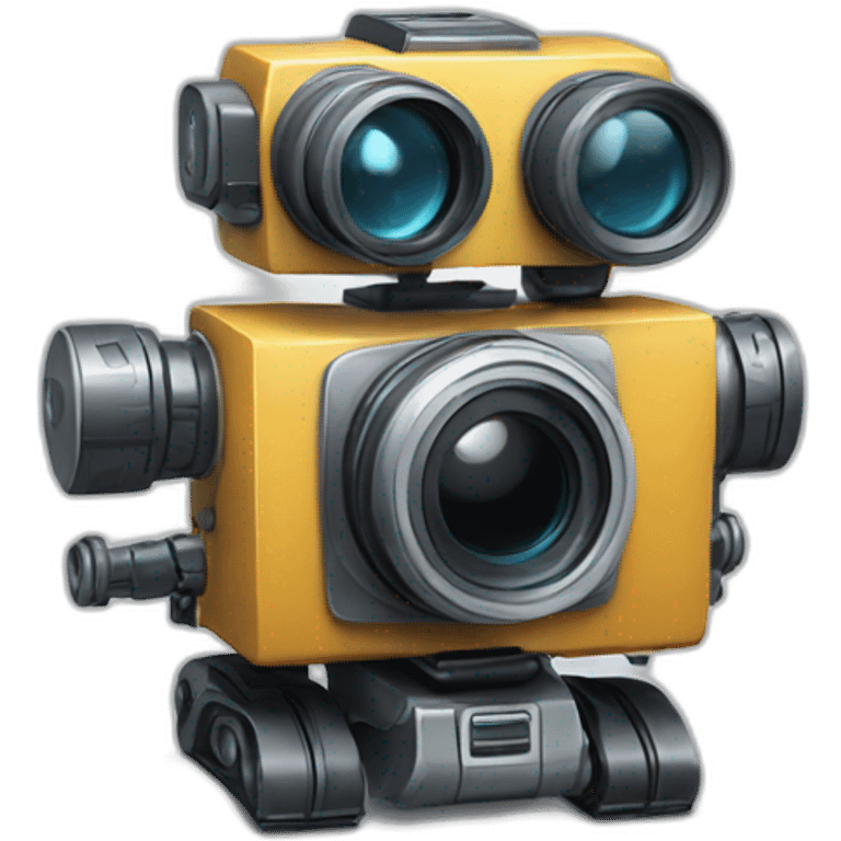 robot with a camera emoji