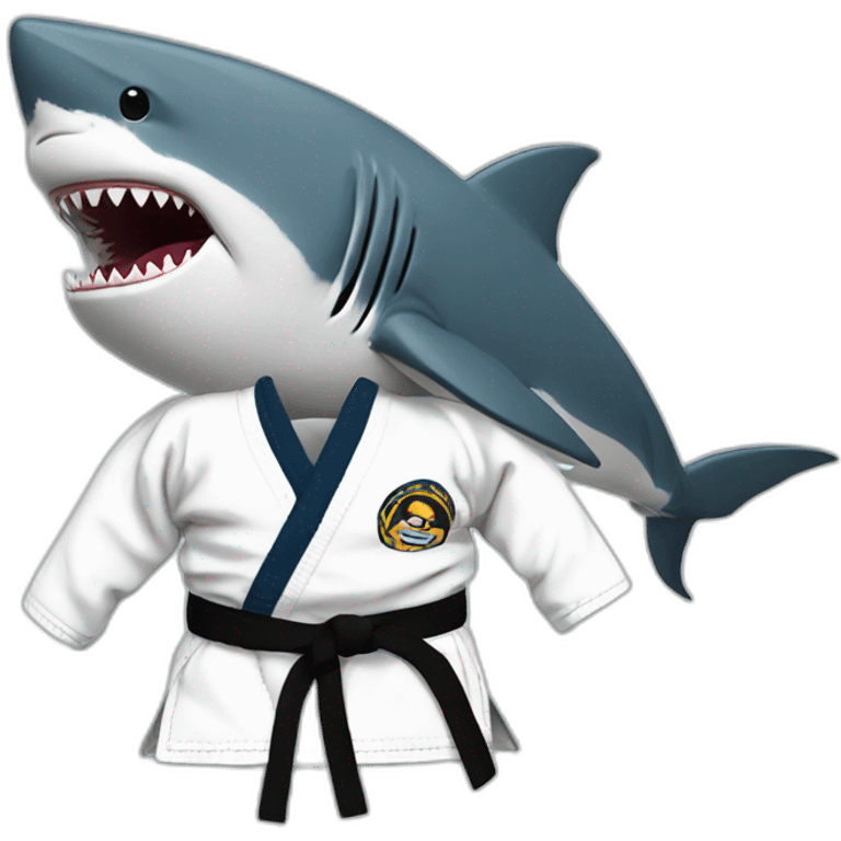 Shark wearing a Jiu-Jitsu gi  emoji