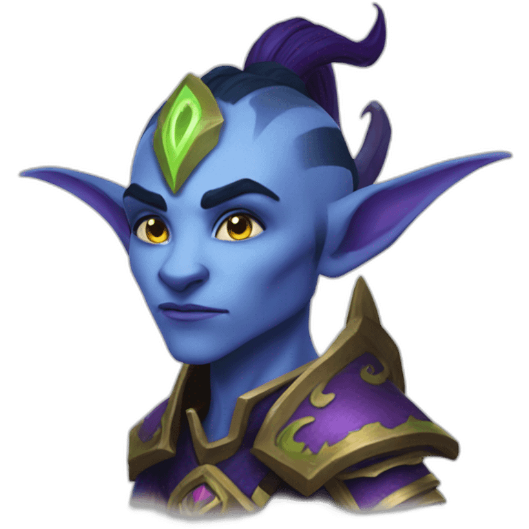 A night elf from world of warcraft emoji