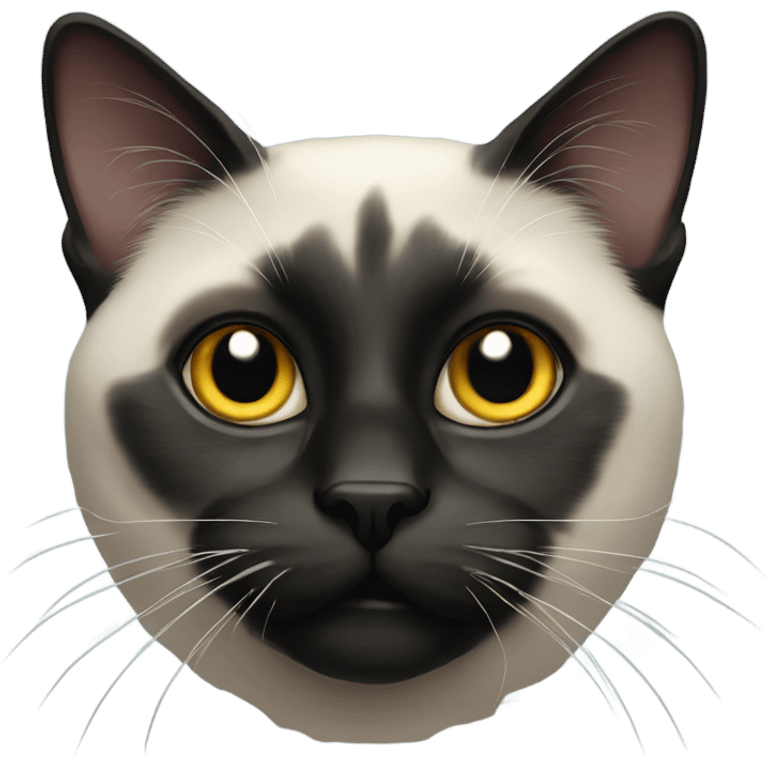 Black cross eyed cat emoji