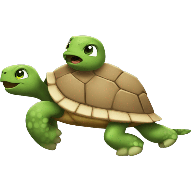 speedy turtle, kinda turtle with wind uprising emoji