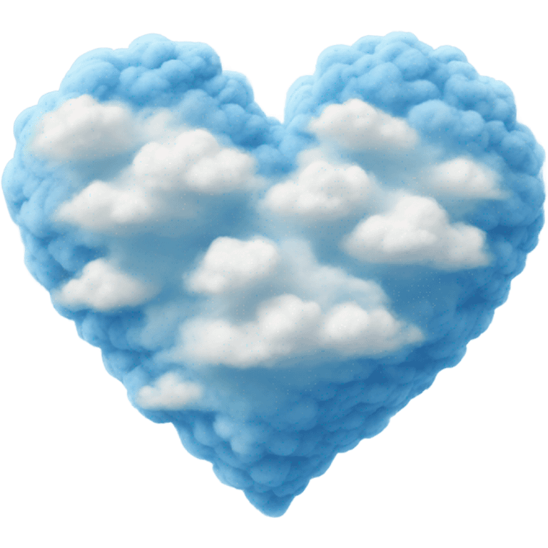 Blue cloud heart emoji