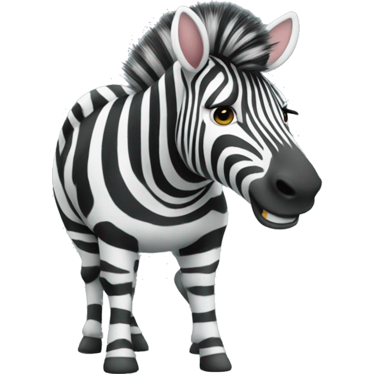 zebra flexing emoji