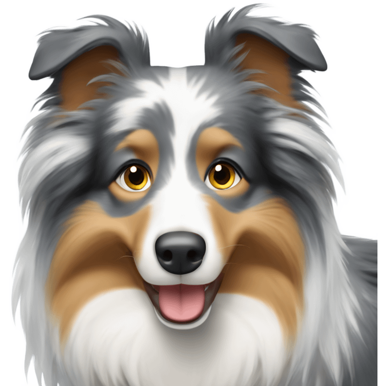 Blue Merle Shetland sheepdog emoji