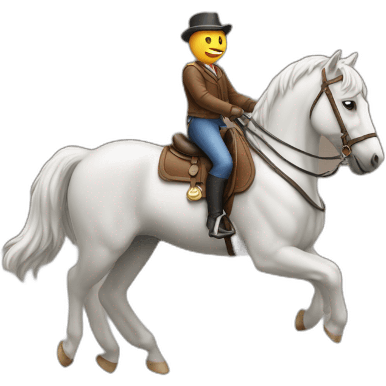 Un chat sur un cheval  emoji