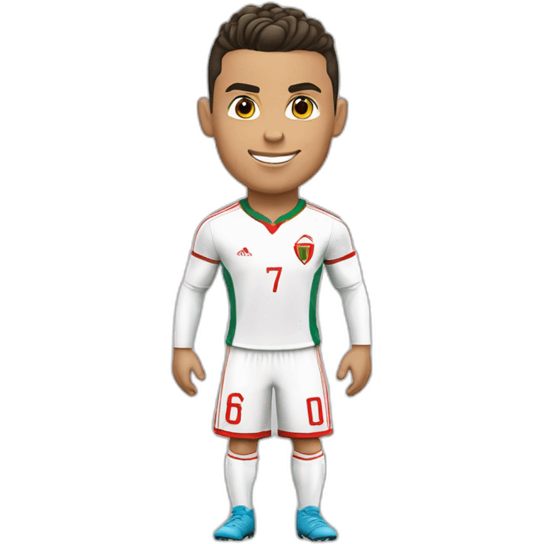 Cristiano Ronaldo avec un maillot du maroc emoji