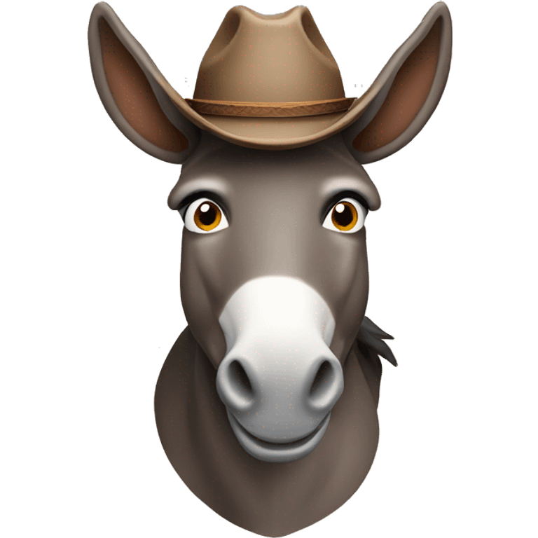 Donkey with a cowboy hat emoji