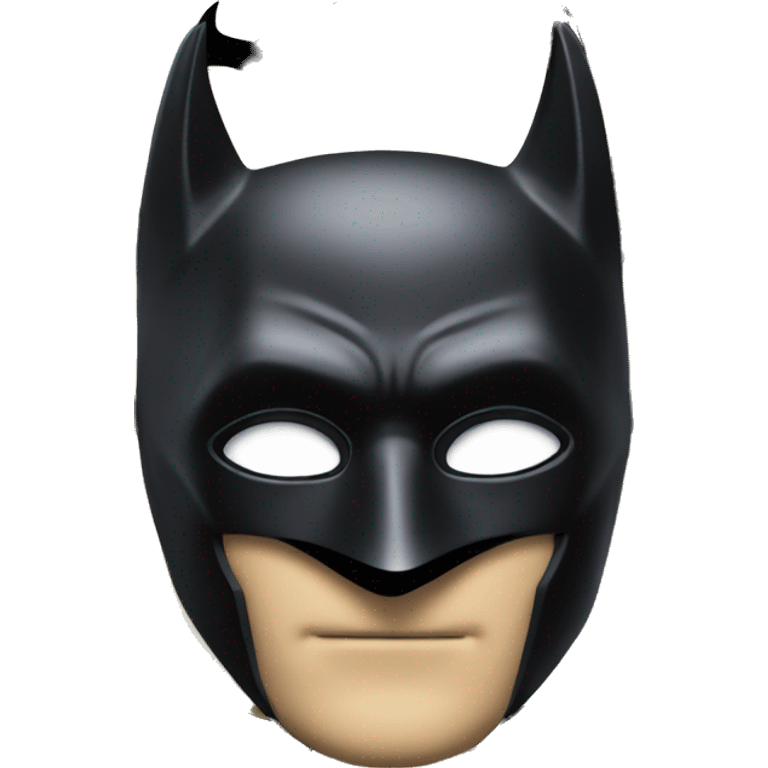 Chat noir avec un masque de batman emoji