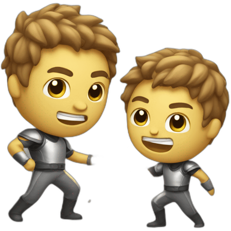 two-sparkles-fighting emoji