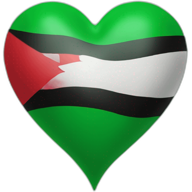 Sudan flag in green heart emoji