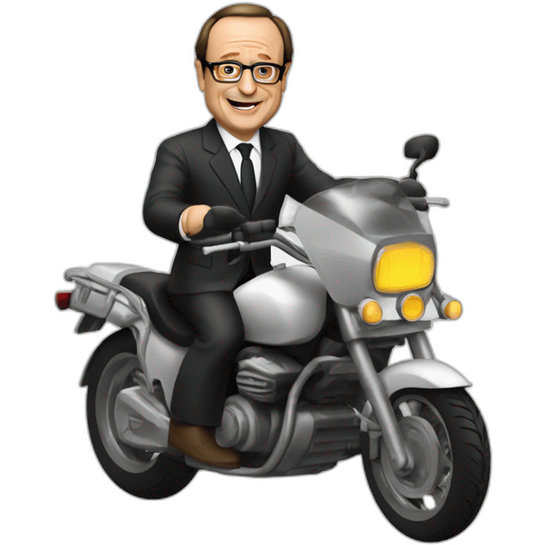 francois hollande en moto emoji