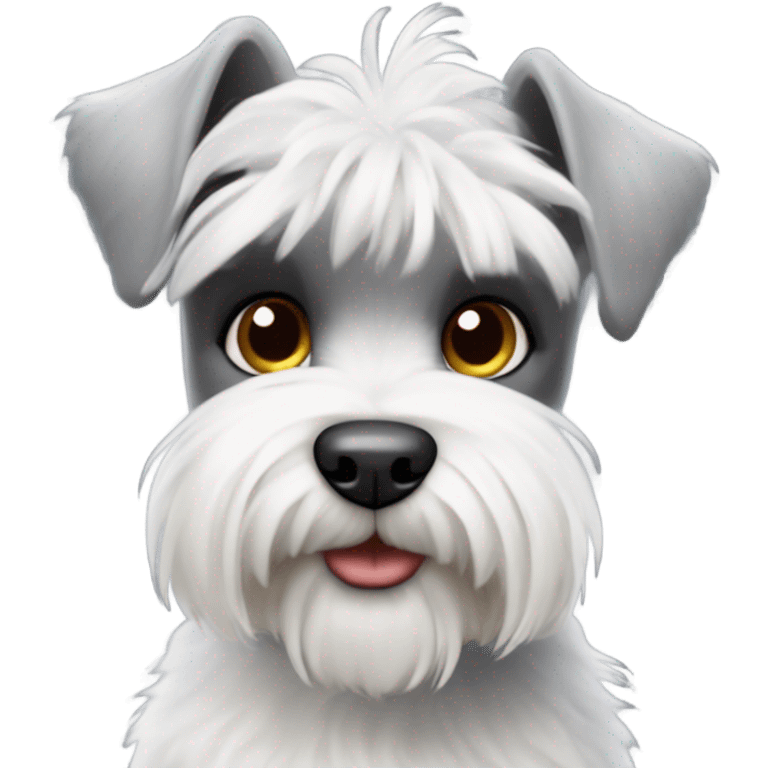 Schnauzer nano white dog emoji