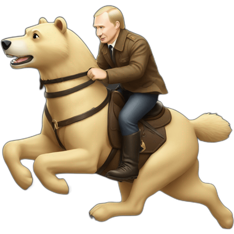 Putin ridding a bear emoji