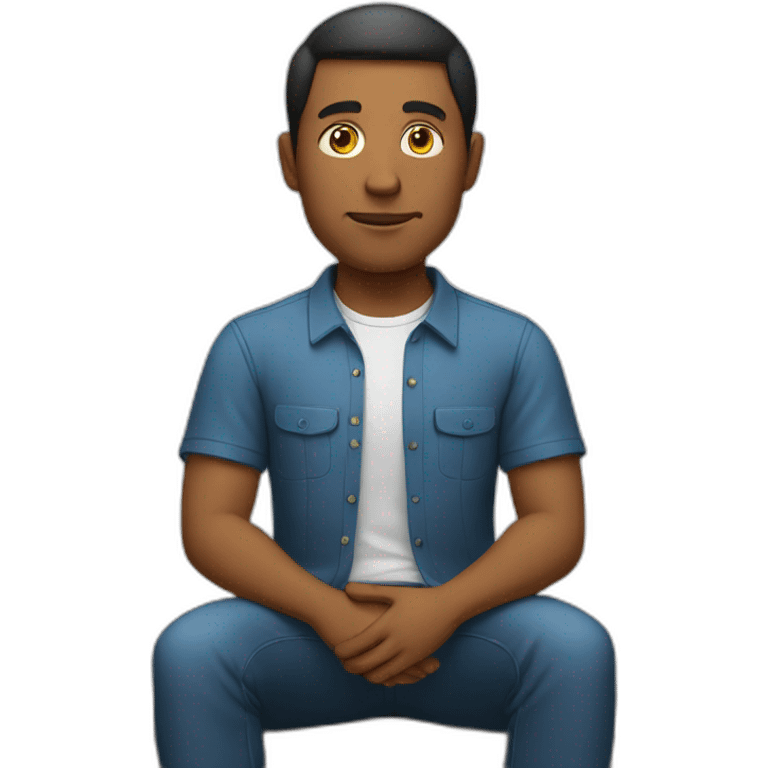 Sitting man emoji