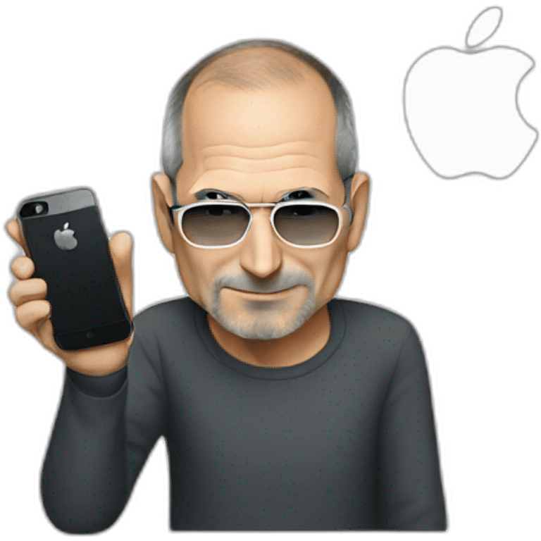 Steve jobs with iPhone  emoji