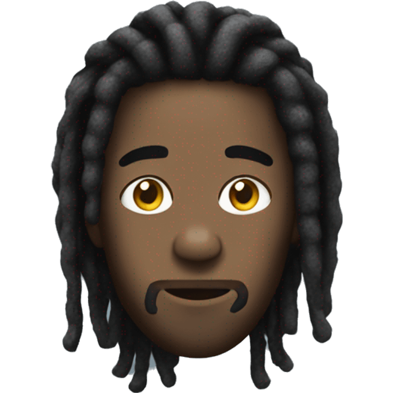 Black bly with dreads emoji