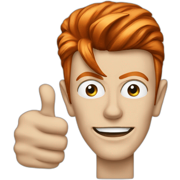 David bowie giving a thumbs up emoji