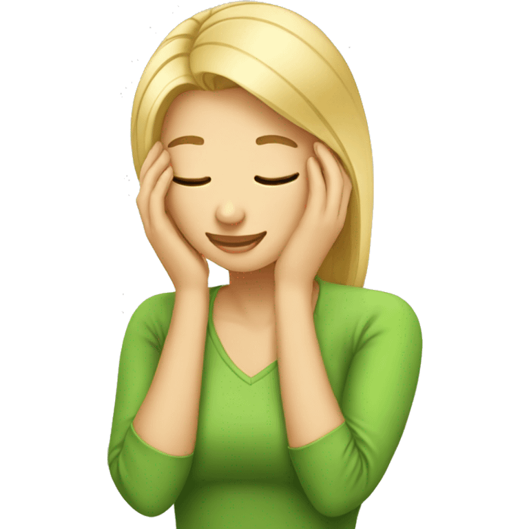 Blonde girl facepalm emoji