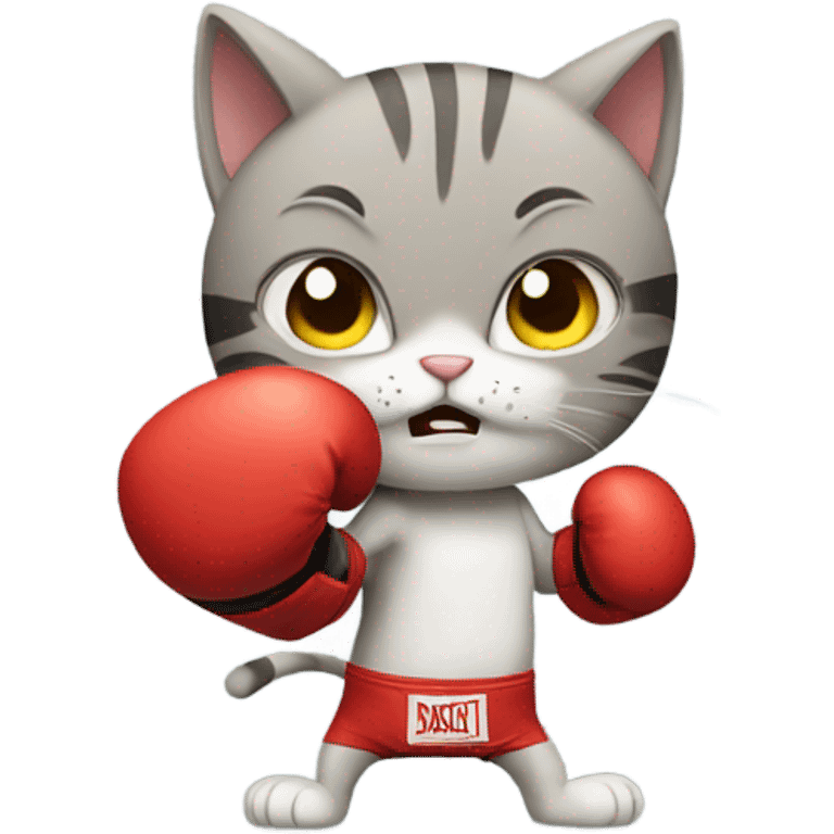 Cat boxing  emoji