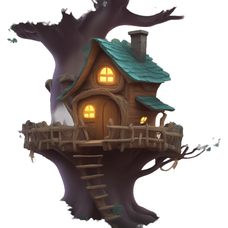 Cute magical treehouse  emoji