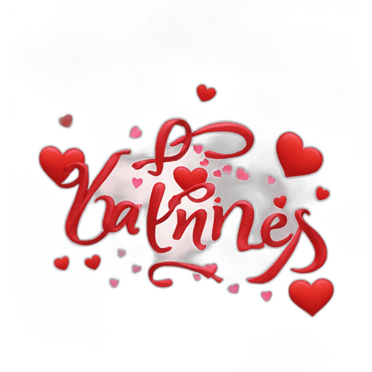 Calligraphy of happy valentines डे emoji