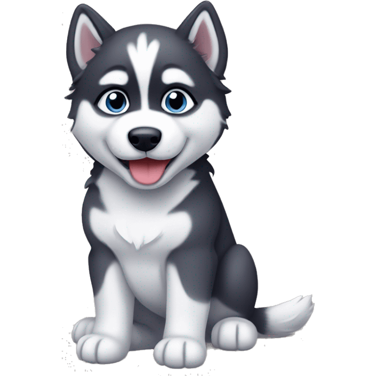 Husky puppy emoji