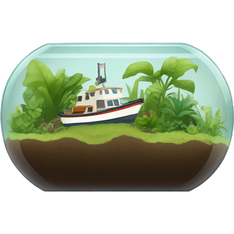 boat in a terrarium emoji