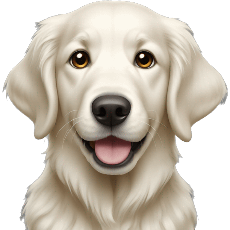 white golden retriever young emoji