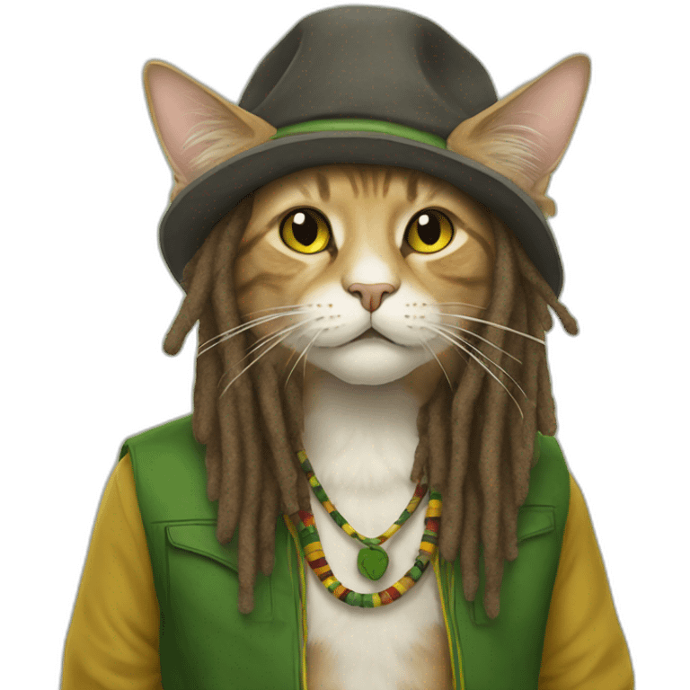 rastafarian cat emoji