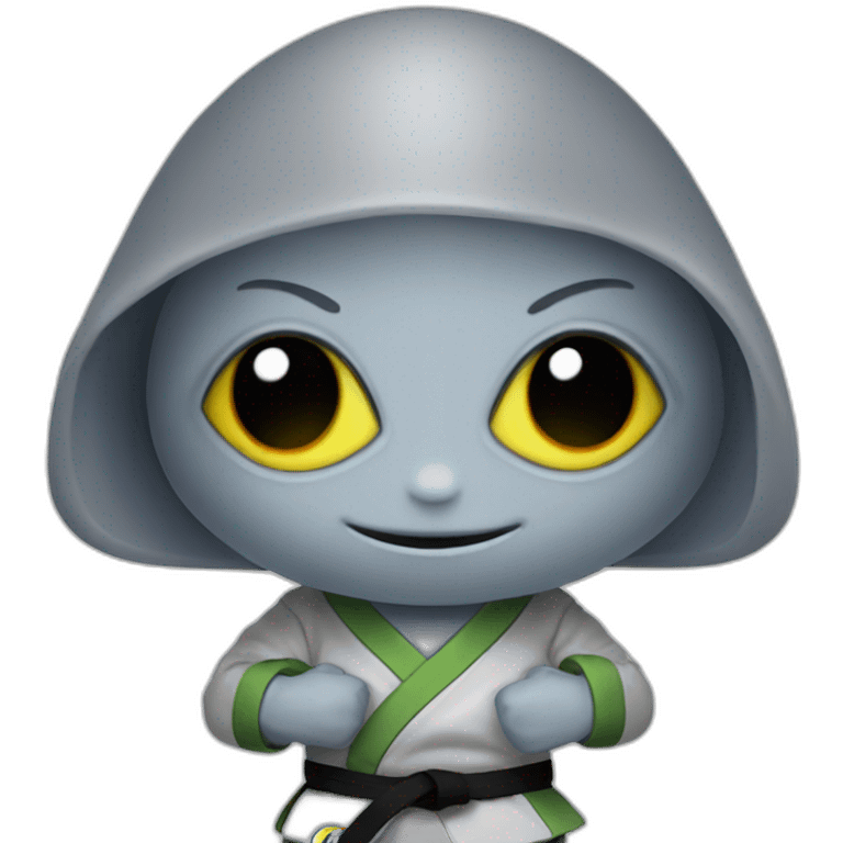 Grey Alien wearing a Jiu-Jitsu gi emoji