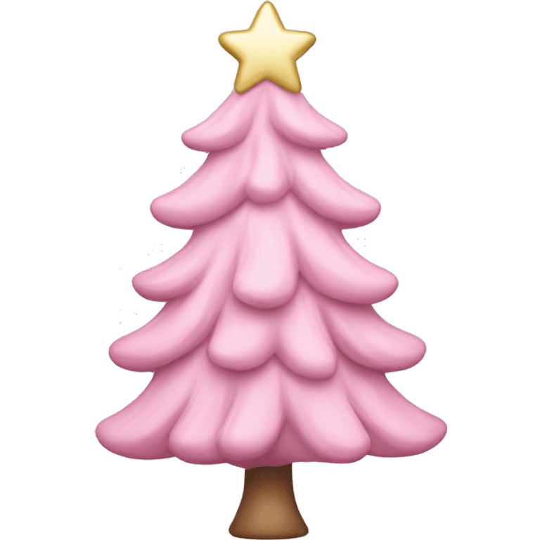 Pastel pink Christmas tree emoji