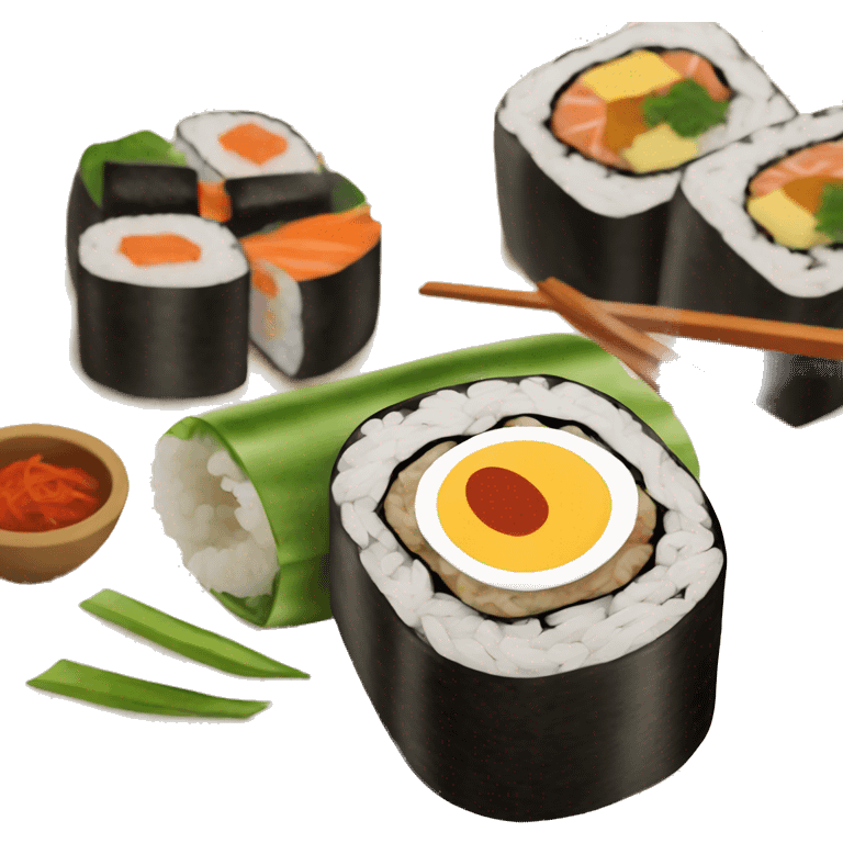 korean food kimbap emoji