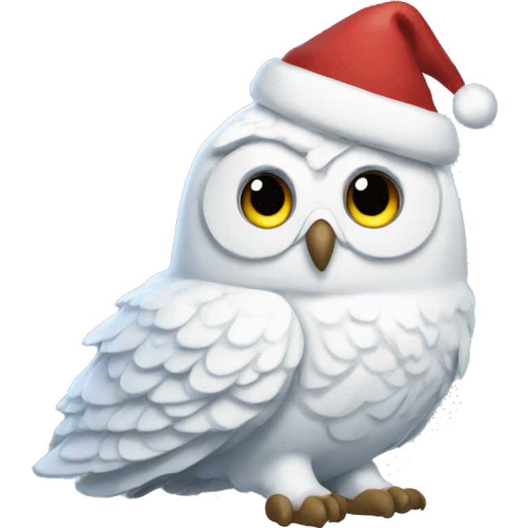 Snow Owl Christmas emoji