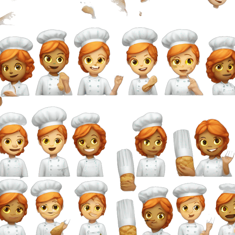 ginger girl chef  emoji