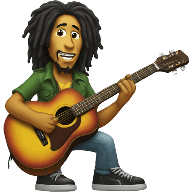 Bob marley with guitar emoji