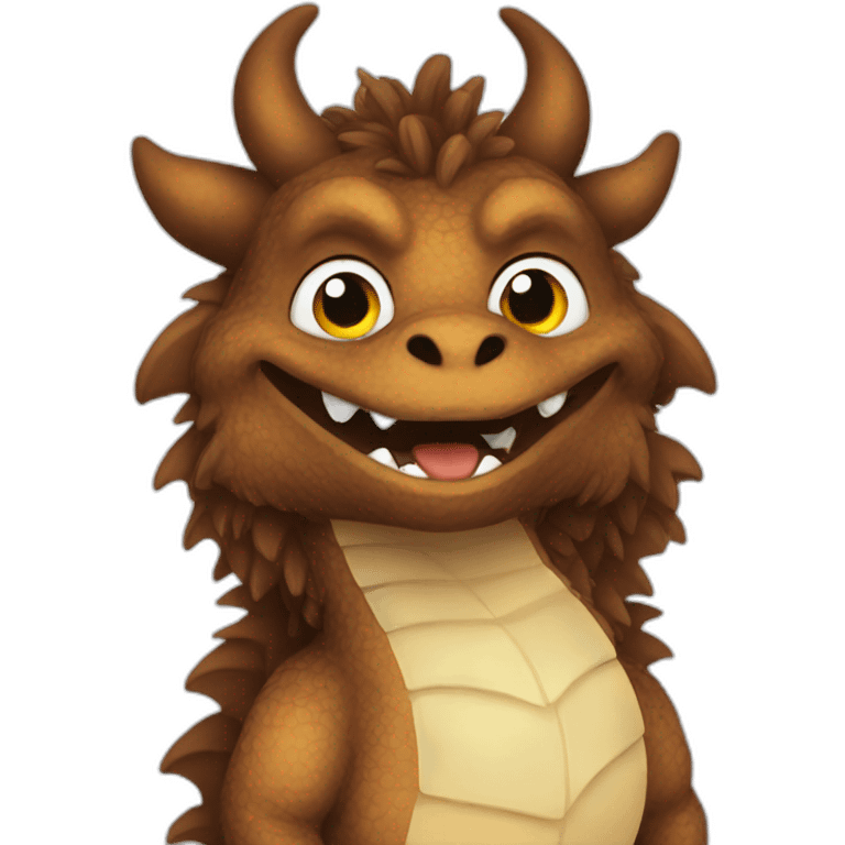 Brown fluffy dragon emoji