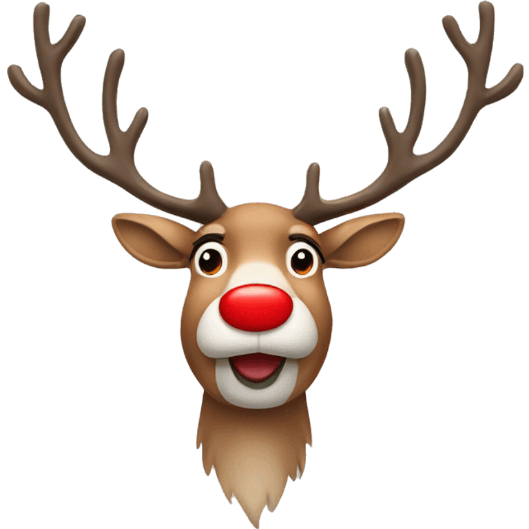 Reindeer with red nose  emoji