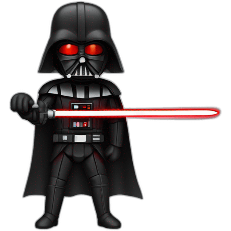 dark vador qui tien un sabre laser rouge emoji