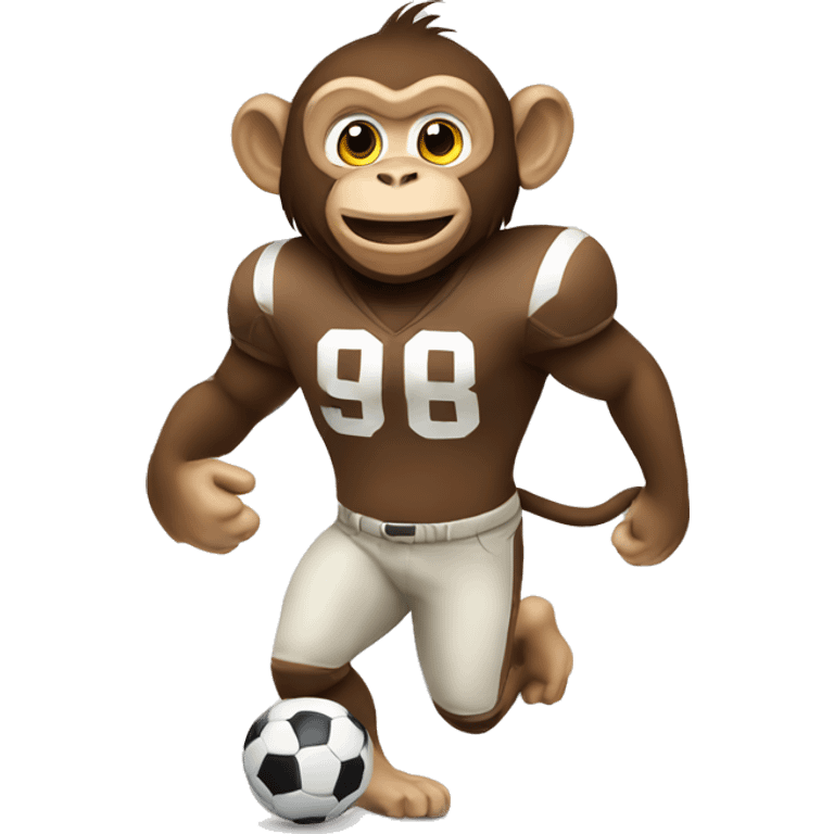 Monkey playing football emoji