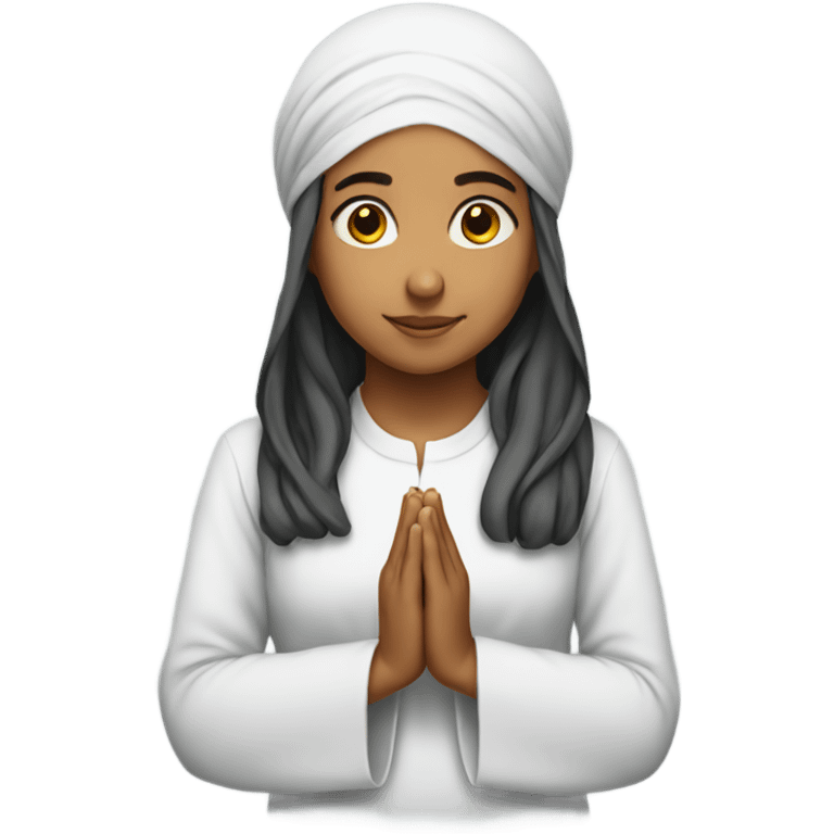 Sikh girl praying emoji