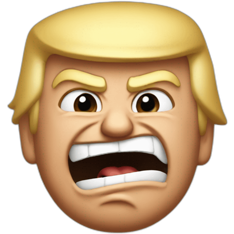 DONALD TRUMP, ANGRY SHOUTING emoji