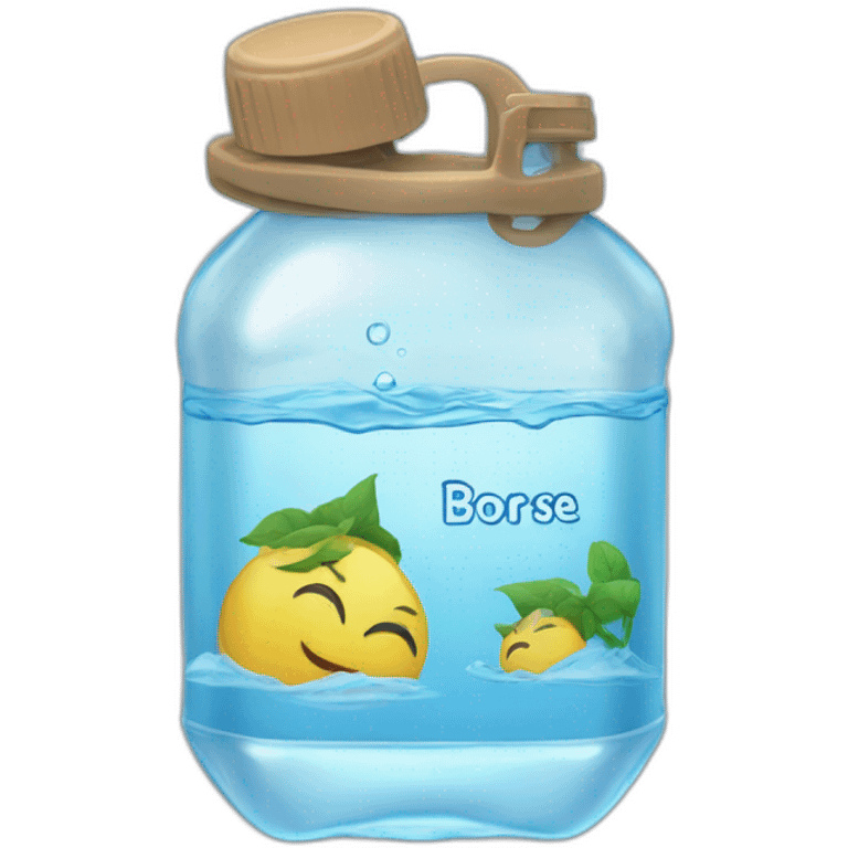 A bottle of water with name BorsecPrimaru emoji