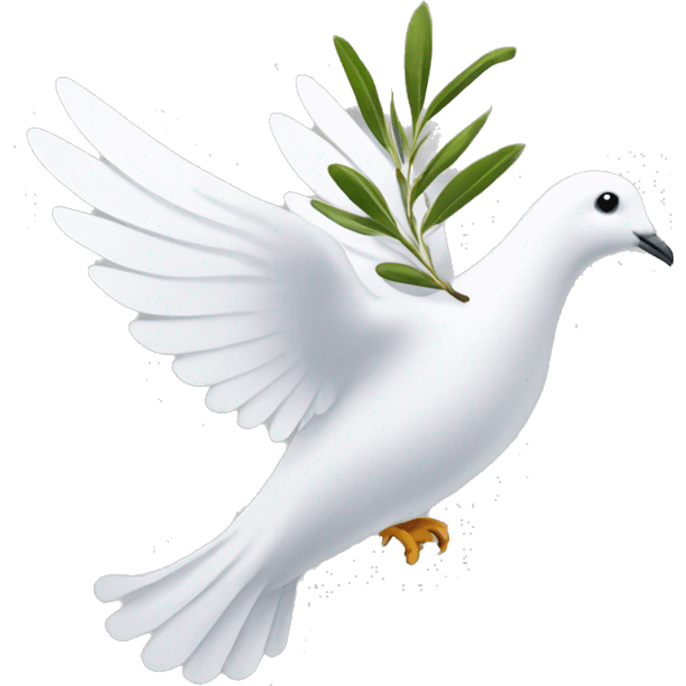 white dove with olive branch emoji