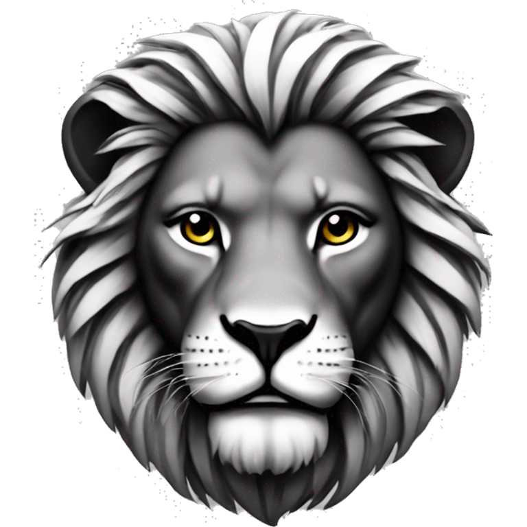 lion sin of pride black nd white emoji