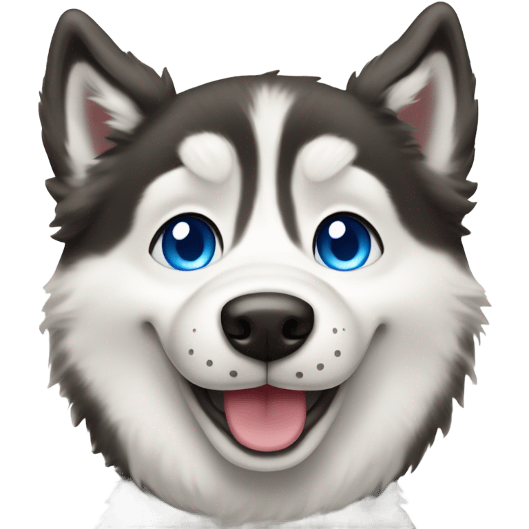 Husky smiling emoji