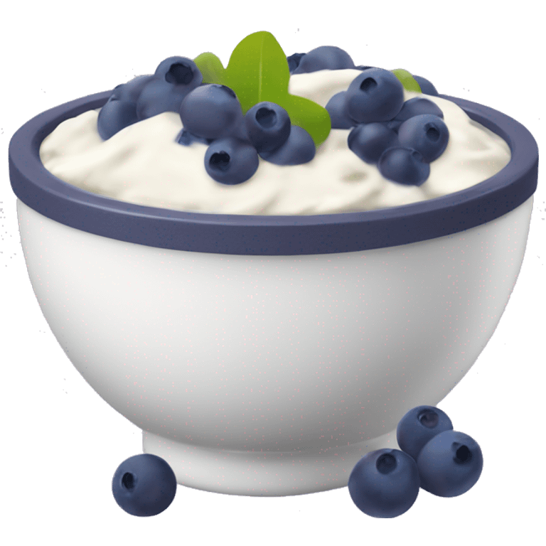 yoghurt bowl with grapes and blueberries emoji